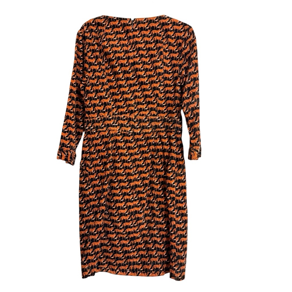 Boden Fox Patterned Corduroy Dress - Picture 5 of 7